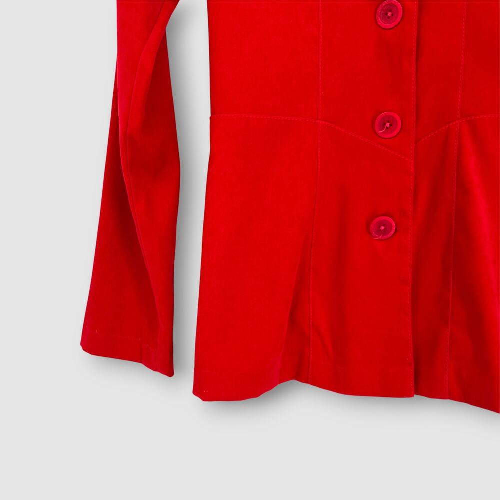 90s Vintage Studio F Collection Red Tailored Blazer Jacket Size Small - Picture 3 of 4